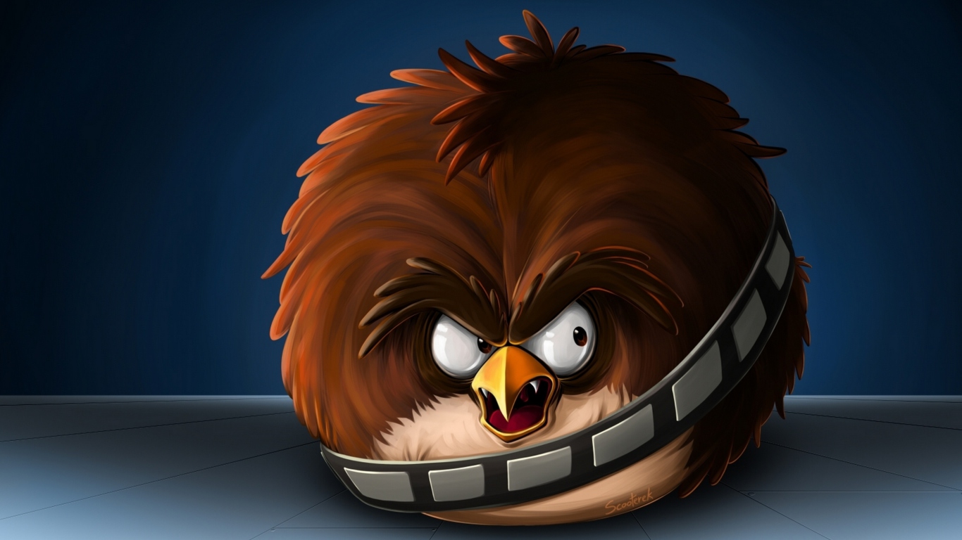 Das Angry Birds Artwork Wallpaper 1366x768