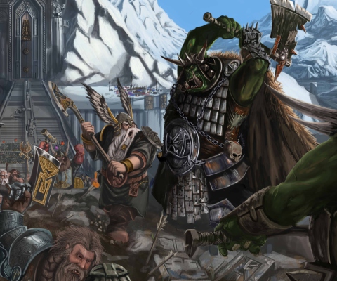 Das Fantasy Battle Wallpaper 480x400