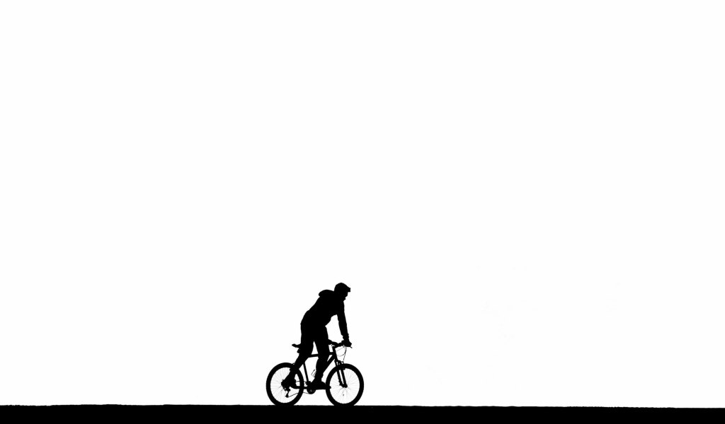 Das Bicycle Silhouette Wallpaper 1024x600