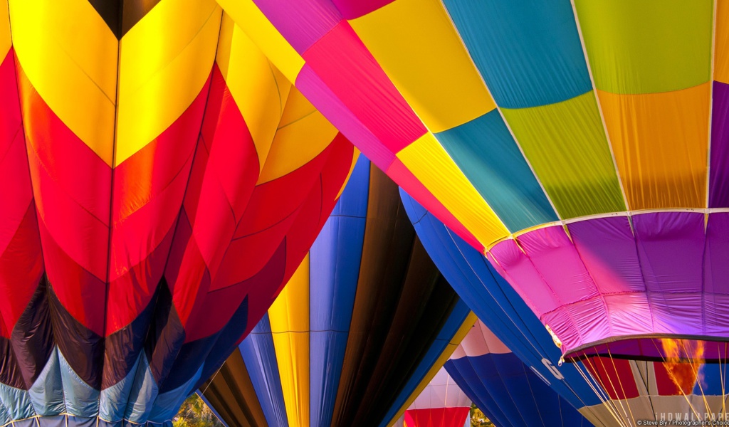Das Colorful Air Balloons Wallpaper 1024x600