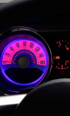 Retro Neon Speedometer wallpaper 240x400