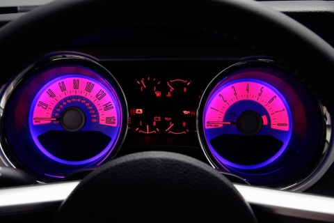 Retro Neon Speedometer wallpaper 480x320