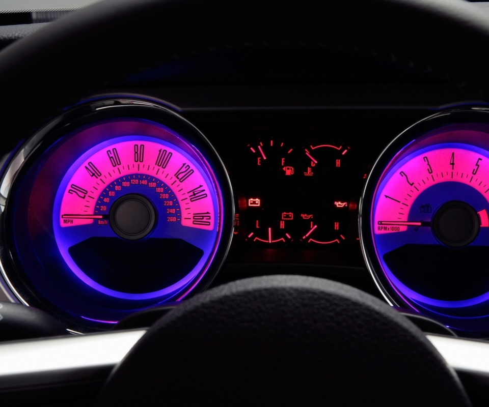 Fondo de pantalla Retro Neon Speedometer 960x800