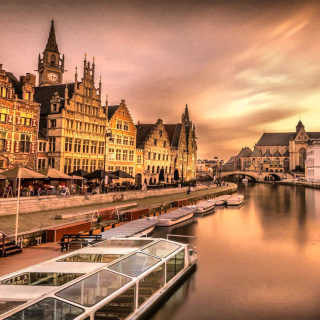 Embankment in Netherlands City - Obrázkek zdarma pro iPad Air