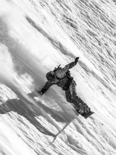 Обои Snowboarder in Andorra 240x320
