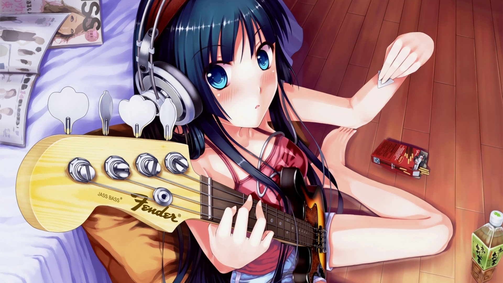 Screenshot №1 pro téma Fender Guitar Girl 1920x1080