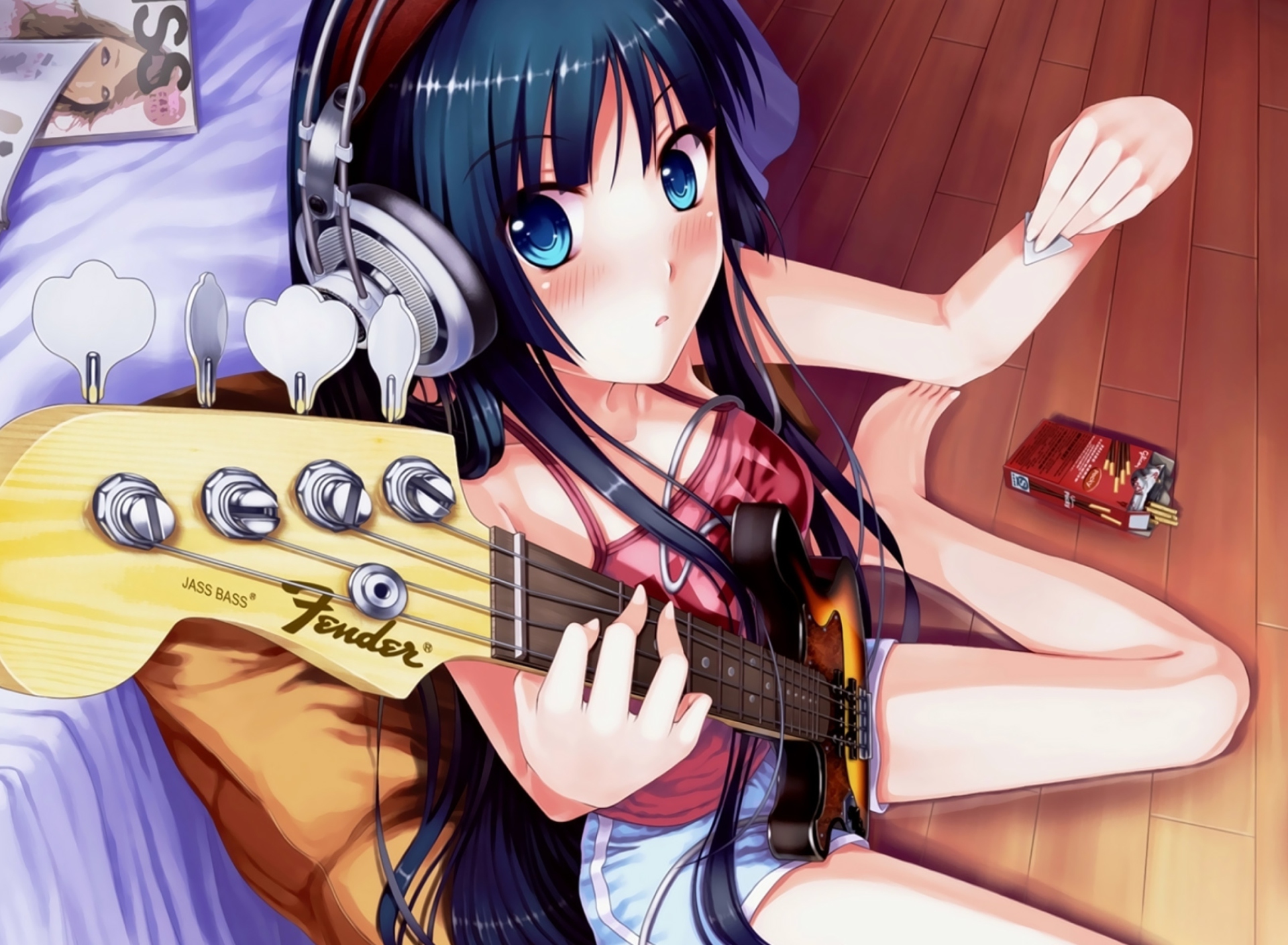 Fondo de pantalla Fender Guitar Girl 1920x1408