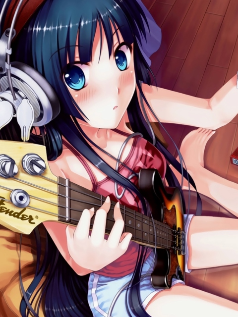 Screenshot №1 pro téma Fender Guitar Girl 480x640