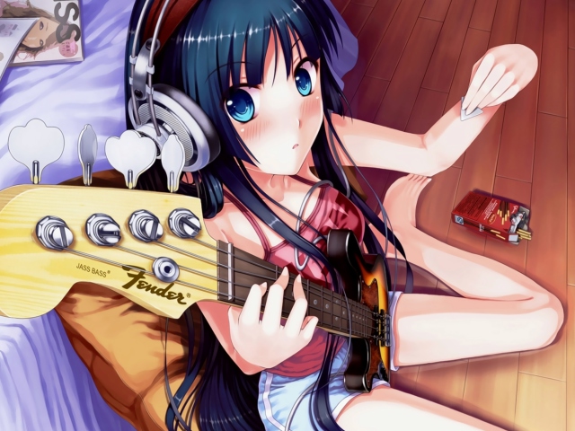 Screenshot №1 pro téma Fender Guitar Girl 640x480