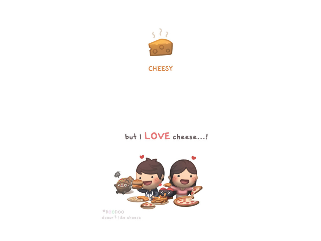 Обои Love Is Cheesy 1024x768