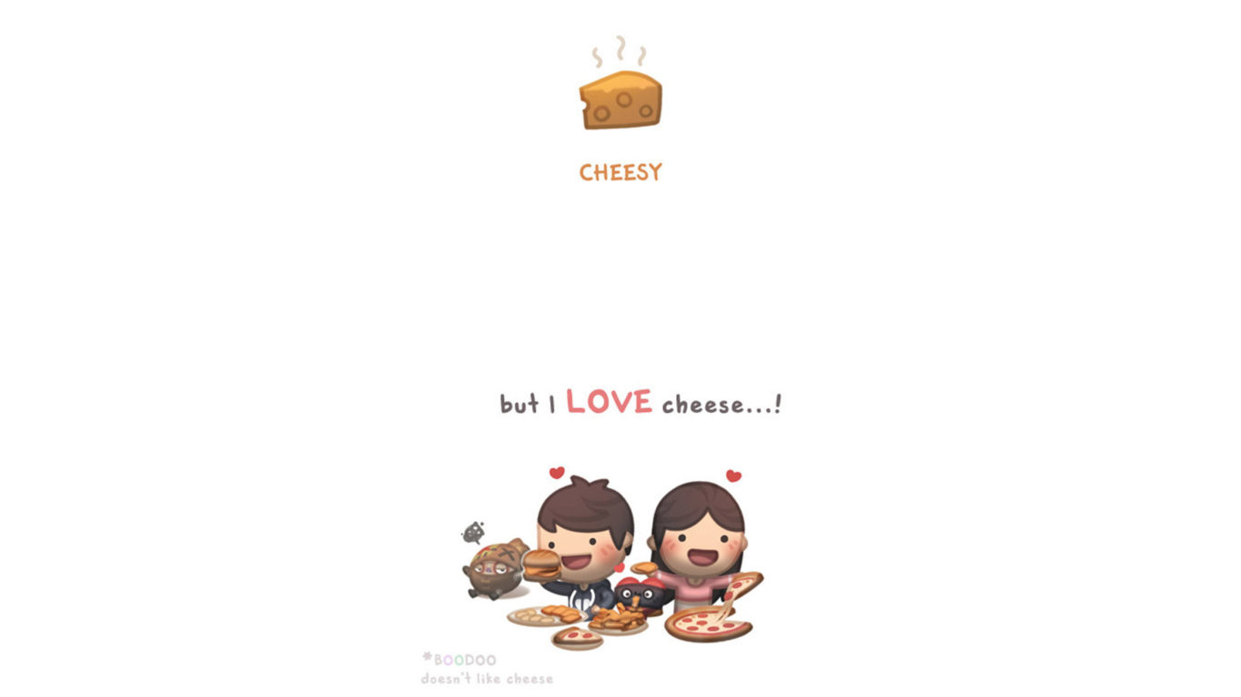 Screenshot №1 pro téma Love Is Cheesy 1366x768