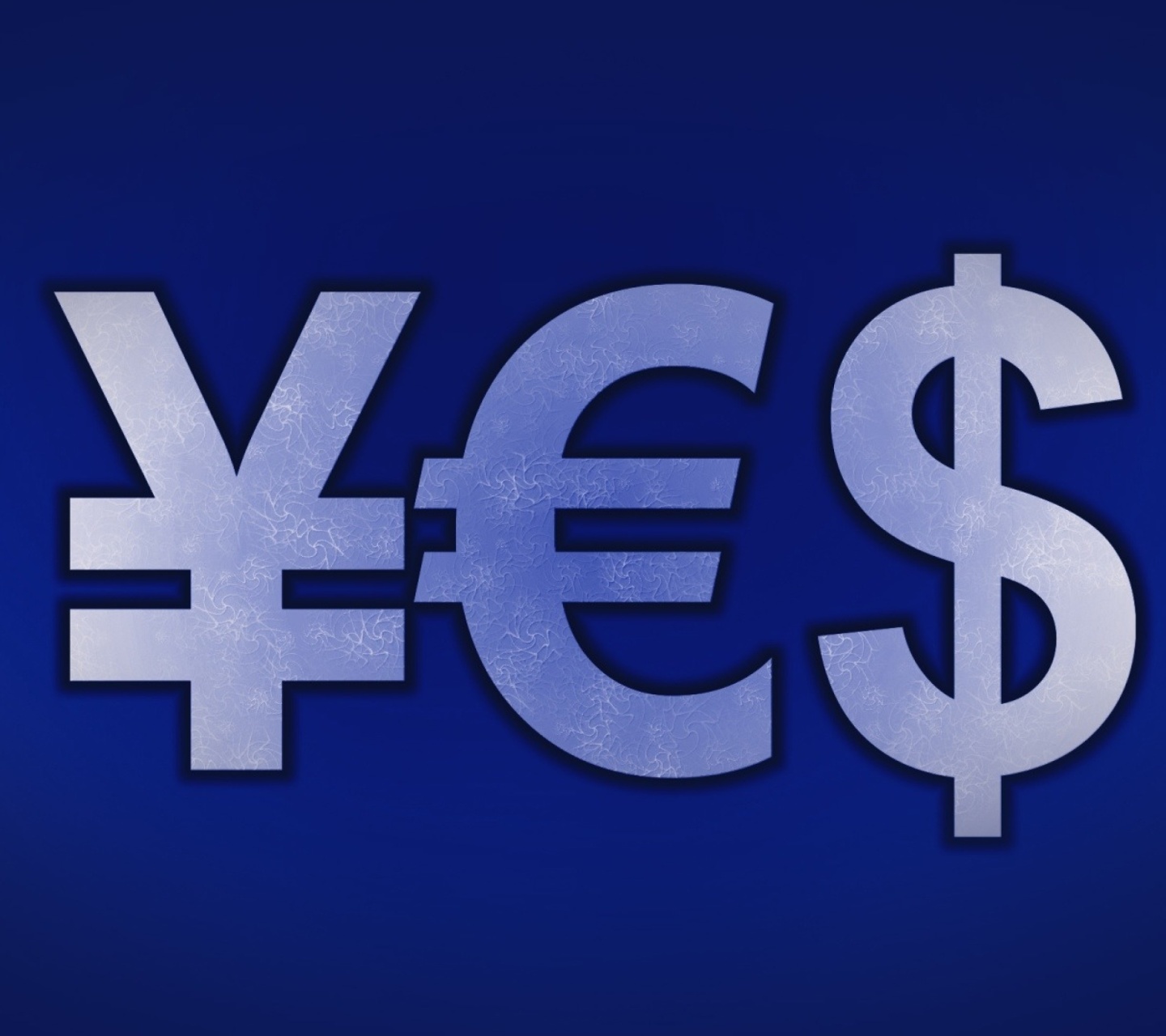 Das Japanese Yen, Euro, Dollar Symbol Wallpaper 1440x1280