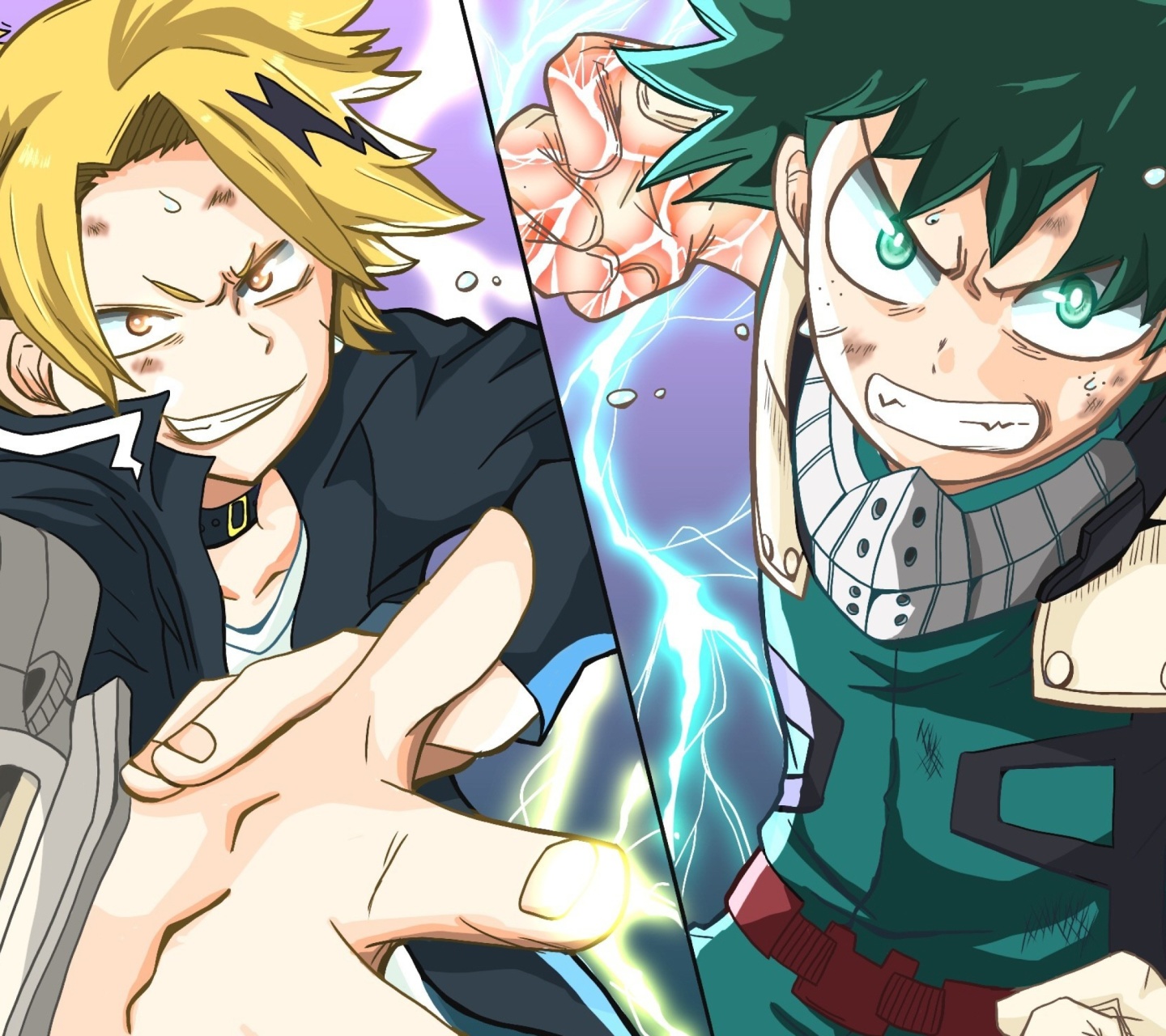 Kaminari Denki & Midoriya Izuku wallpaper 1440x1280