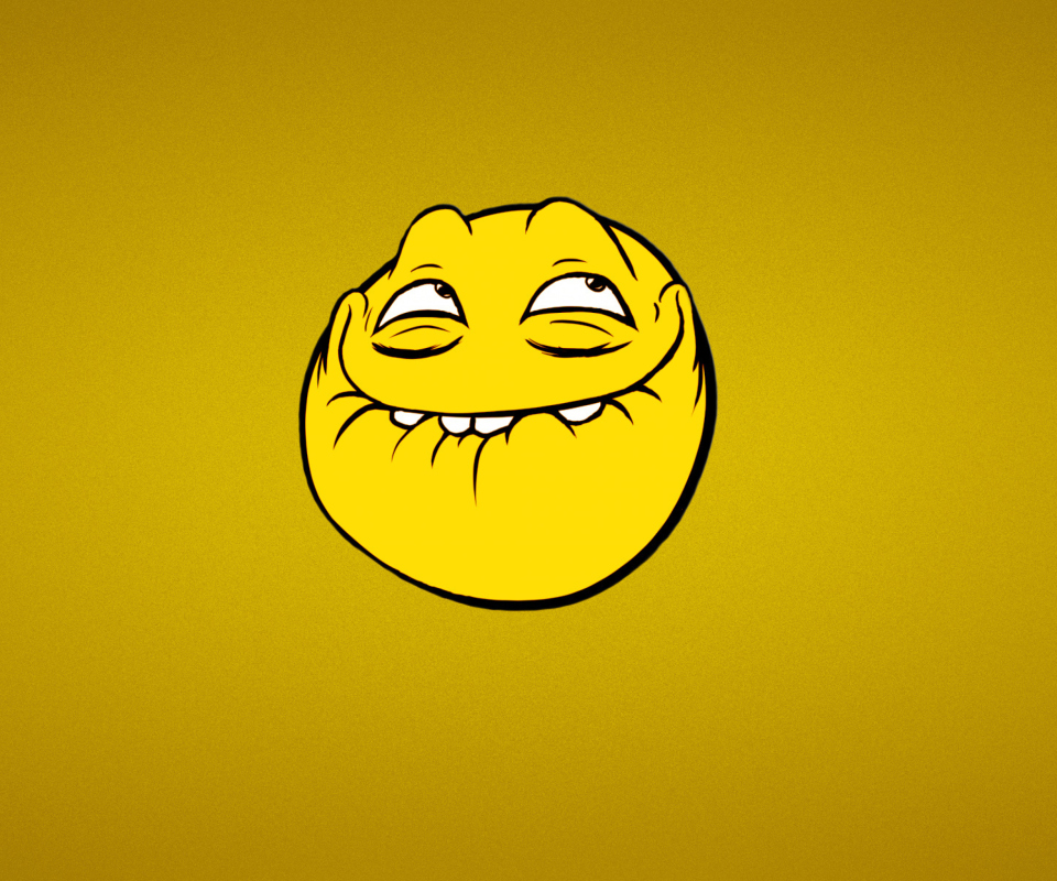 Screenshot №1 pro téma Yellow Trollface Smile 960x800