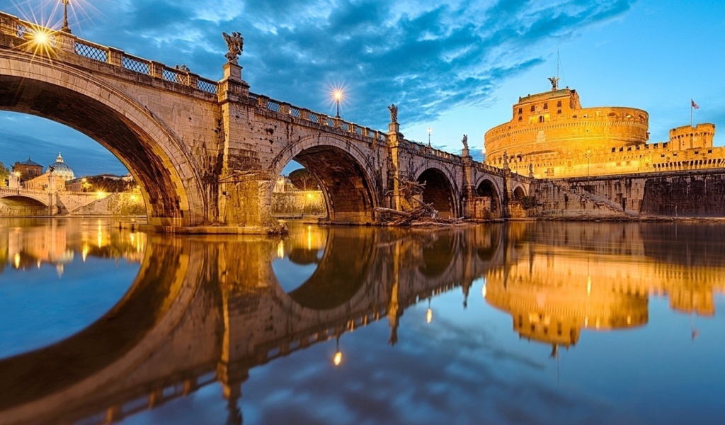 St Angelo Bridge wallpaper 1024x600