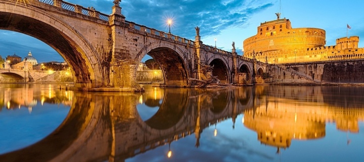 Das St Angelo Bridge Wallpaper 720x320