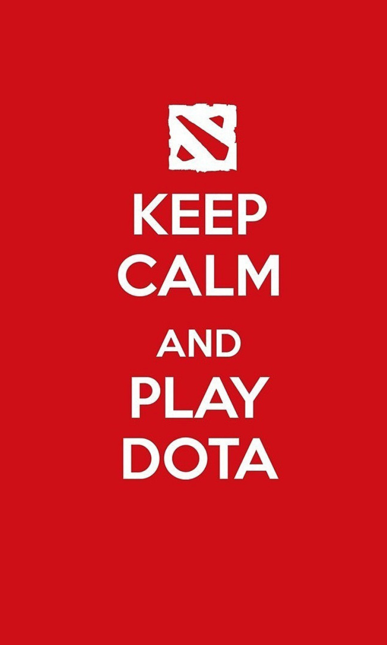 Обои Keep Calm and Play Dota 768x1280