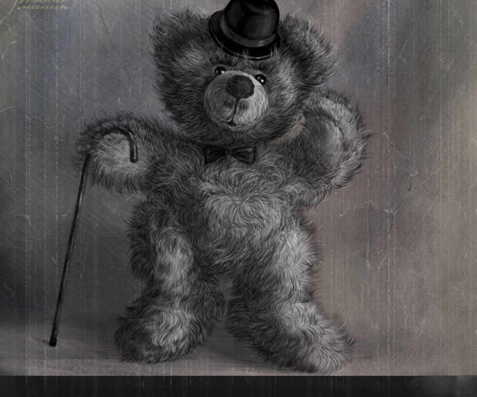 Das Teddy Bear Gentleman Wallpaper 960x800