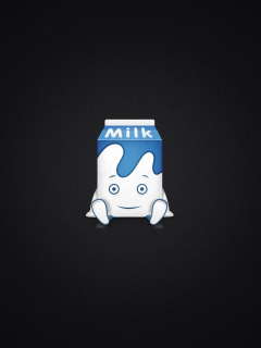 Das Funny Milk Pack Wallpaper 240x320