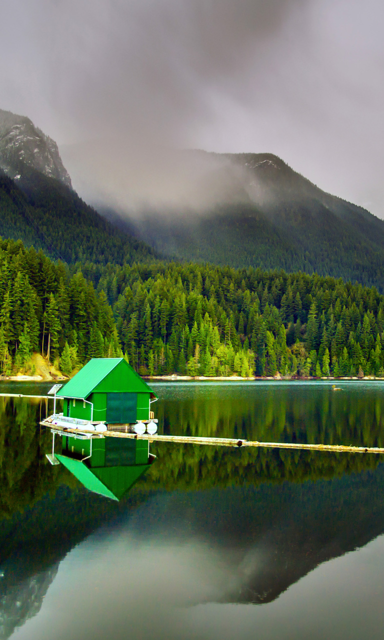 Das Capilano Lake in North Vancouver Wallpaper 768x1280