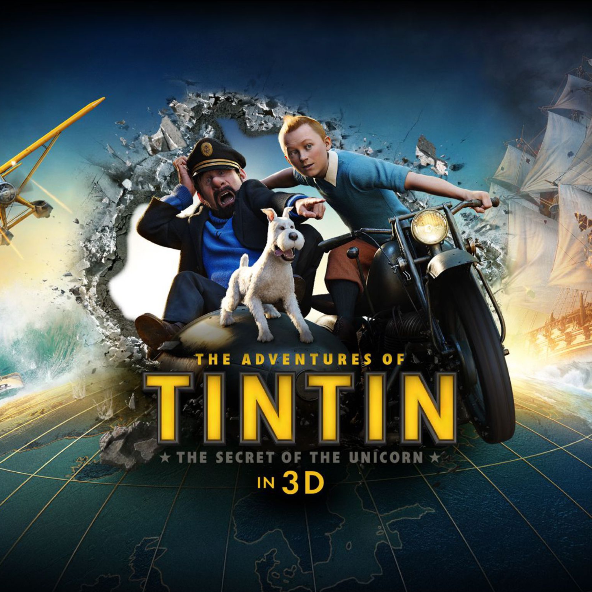 Das The Adventures Of Tintin 3D Wallpaper 2048x2048