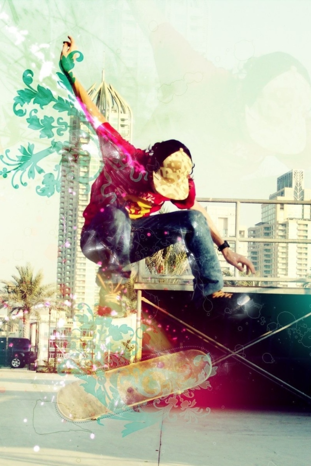 Fondo de pantalla Skater Boy 640x960