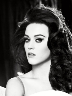 Screenshot №1 pro téma Katy Perry Black And White 240x320