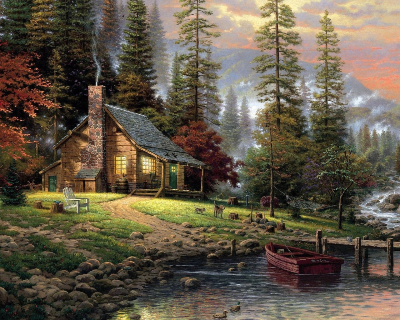 Screenshot №1 pro téma Chalet Painting 1280x1024