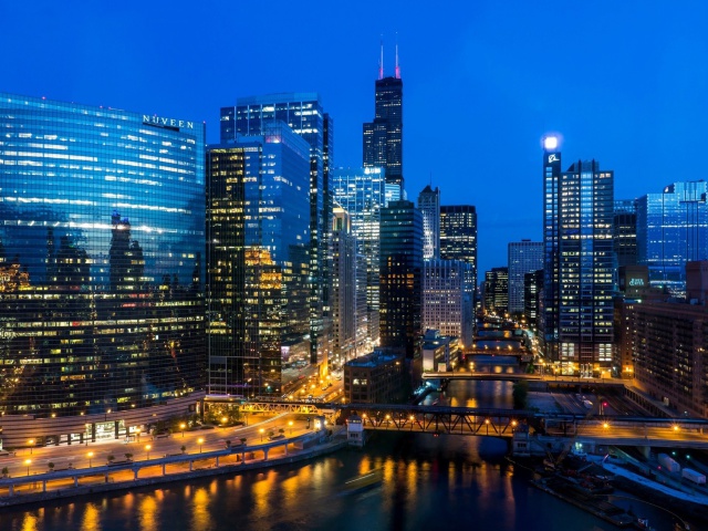 Das Snapchat Willis Tower in Chicago Wallpaper 640x480