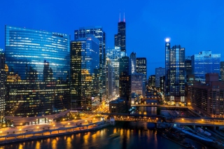 Kostenloses Snapchat Willis Tower in Chicago Wallpaper für 1366x768