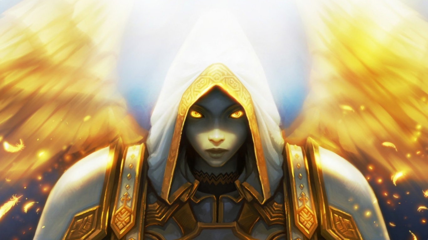 Обои Priest, World of Warcraft 1366x768