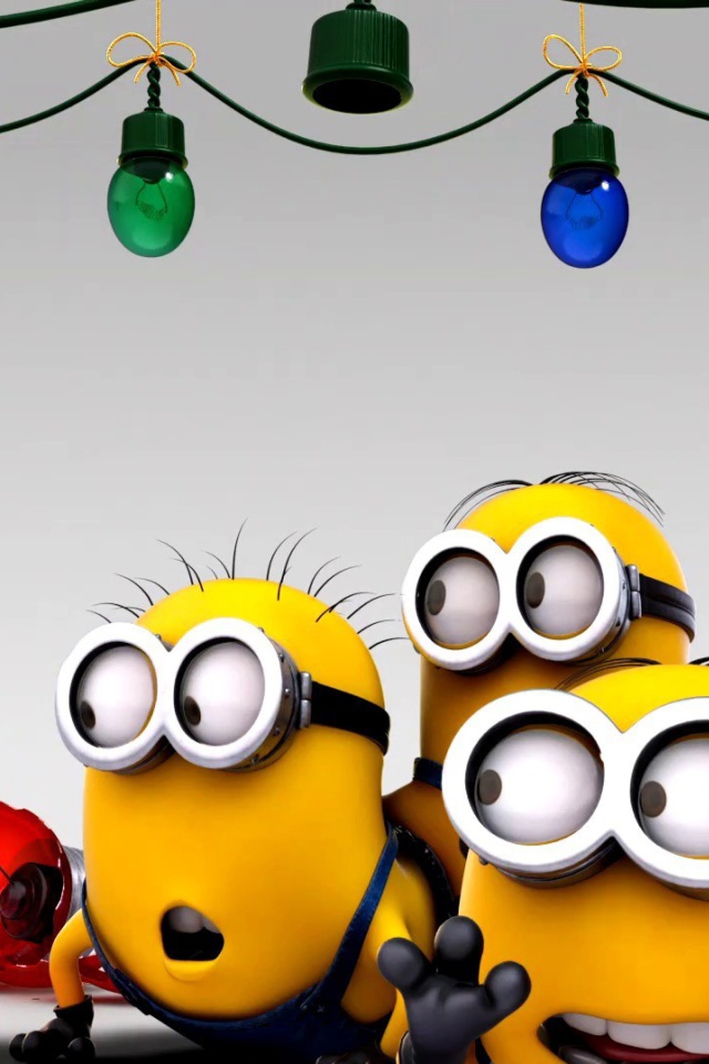 Despicable Me New Year wallpaper 640x960