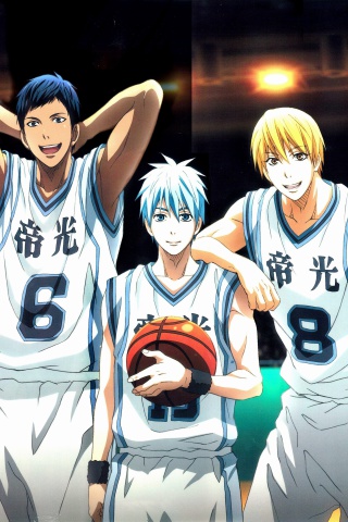 Fondo de pantalla Akashi Seijuurou, Kise Ryouta, Aomine Daiki in Kuroko no Basket 320x480