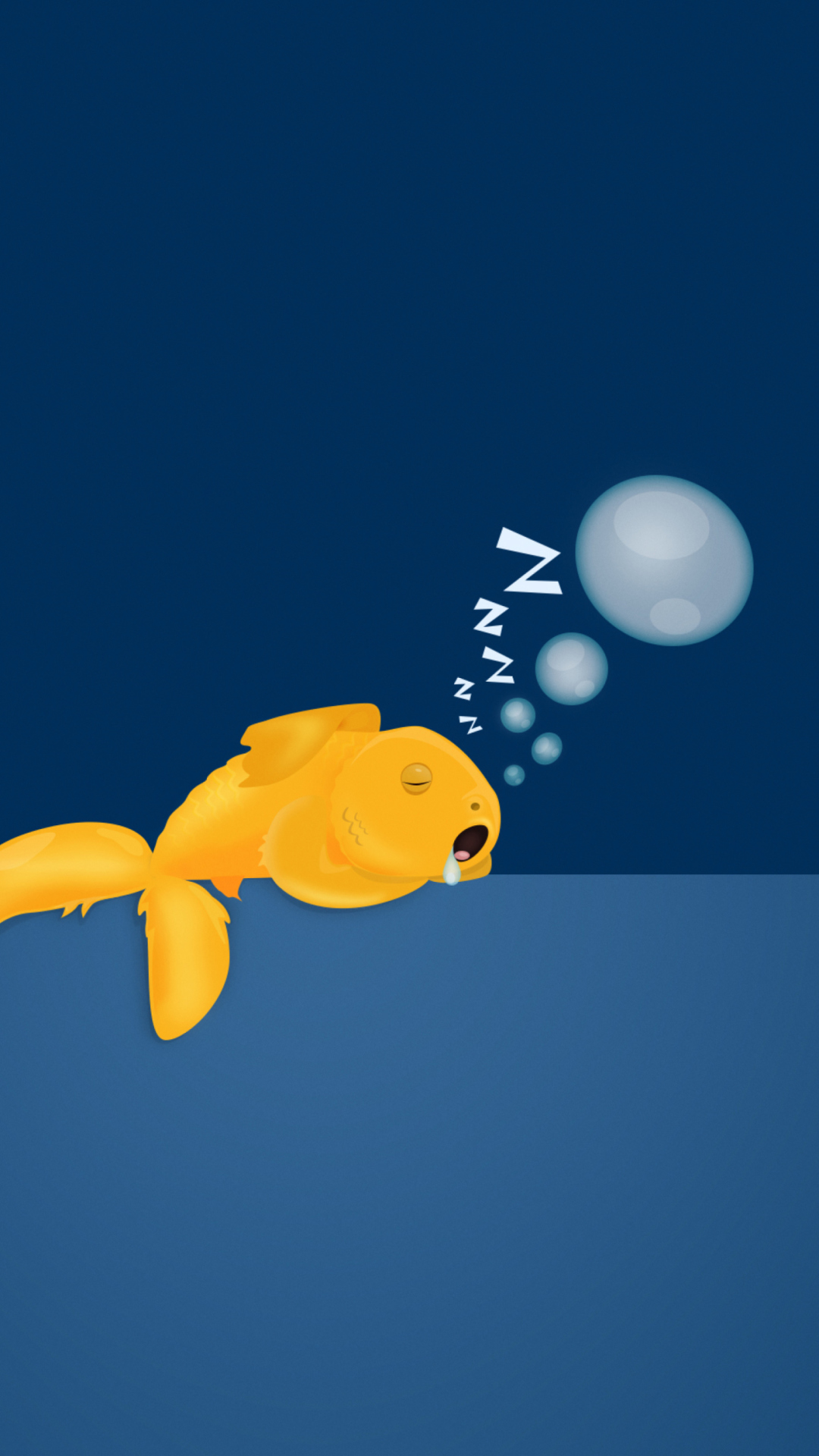 Fondo de pantalla Sleepy Goldfish 1080x1920