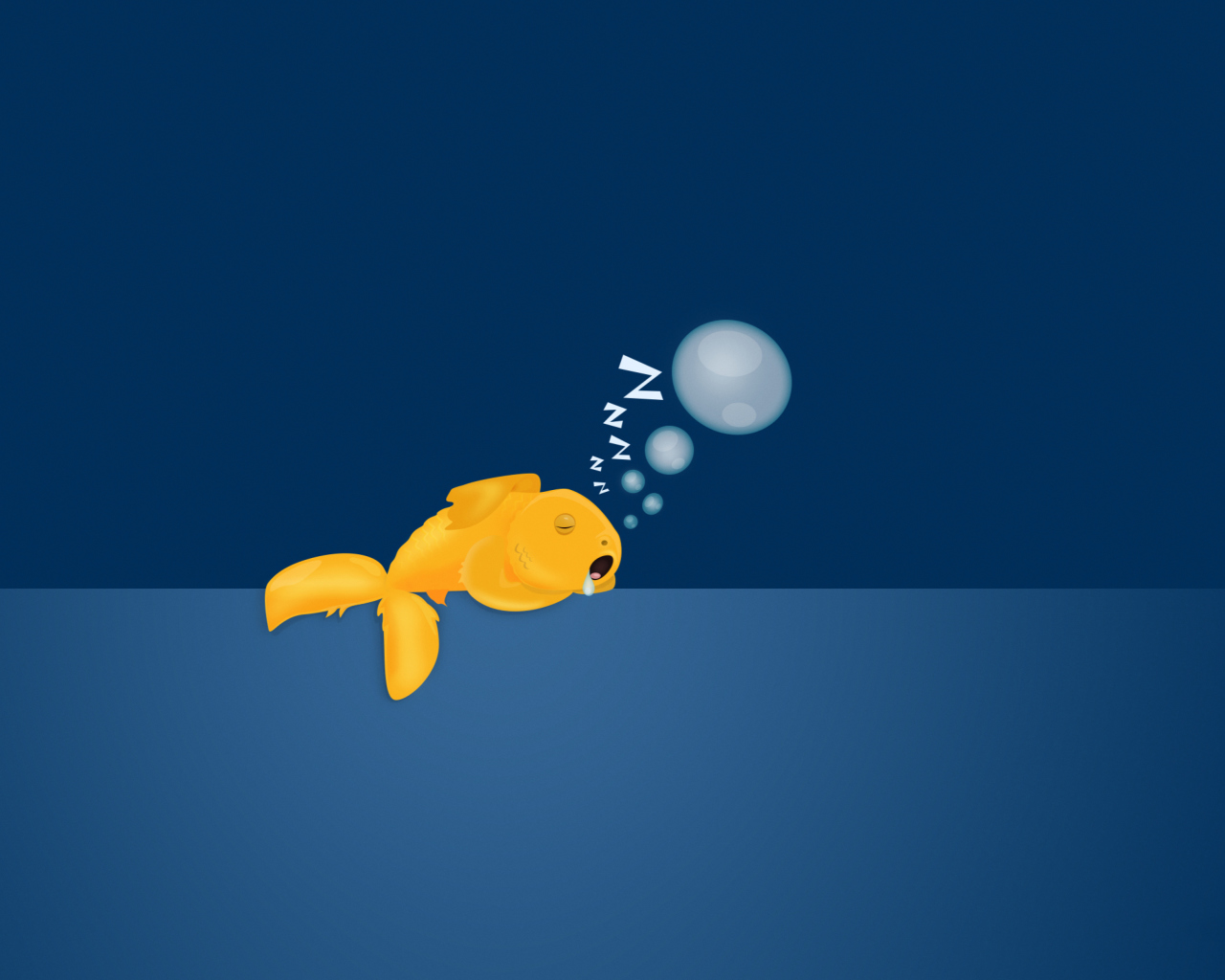 Обои Sleepy Goldfish 1280x1024