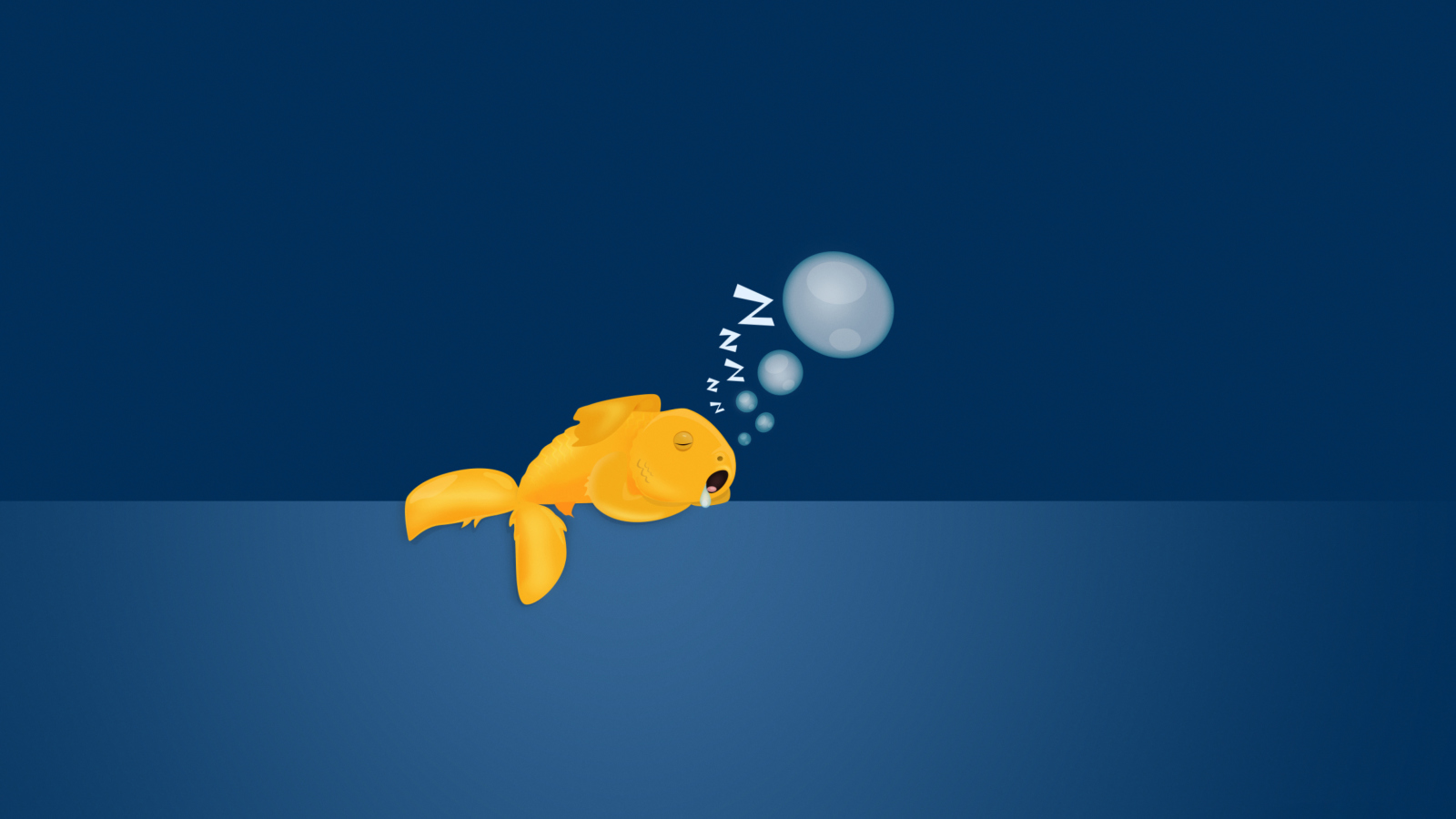 Das Sleepy Goldfish Wallpaper 1600x900