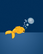 Das Sleepy Goldfish Wallpaper 176x220