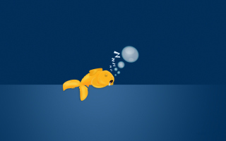 Free Sleepy Goldfish Picture for Android, iPhone and iPad