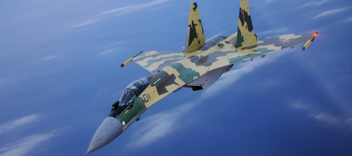 Sukhoi Su 35 wallpaper 720x320