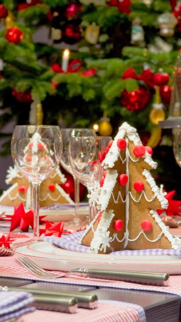 Das Christmas Table Decorations Ideas Wallpaper 360x640