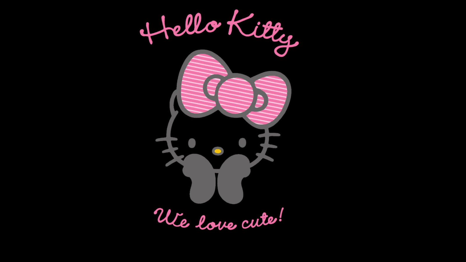 Screenshot №1 pro téma Black Hello Kitty 1600x900