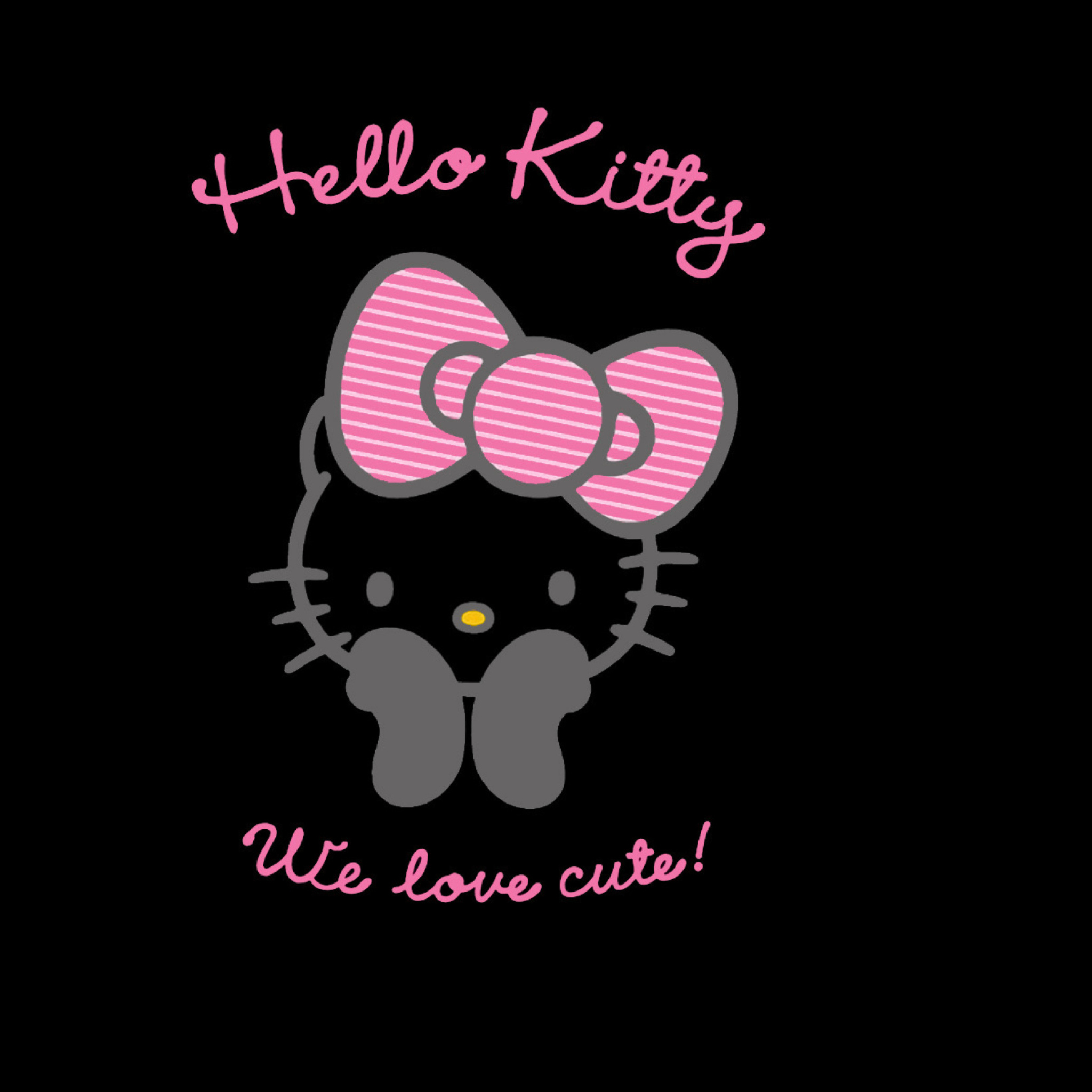 Screenshot №1 pro téma Black Hello Kitty 2048x2048