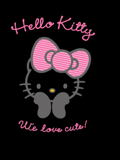Black Hello Kitty screenshot #1 480x640