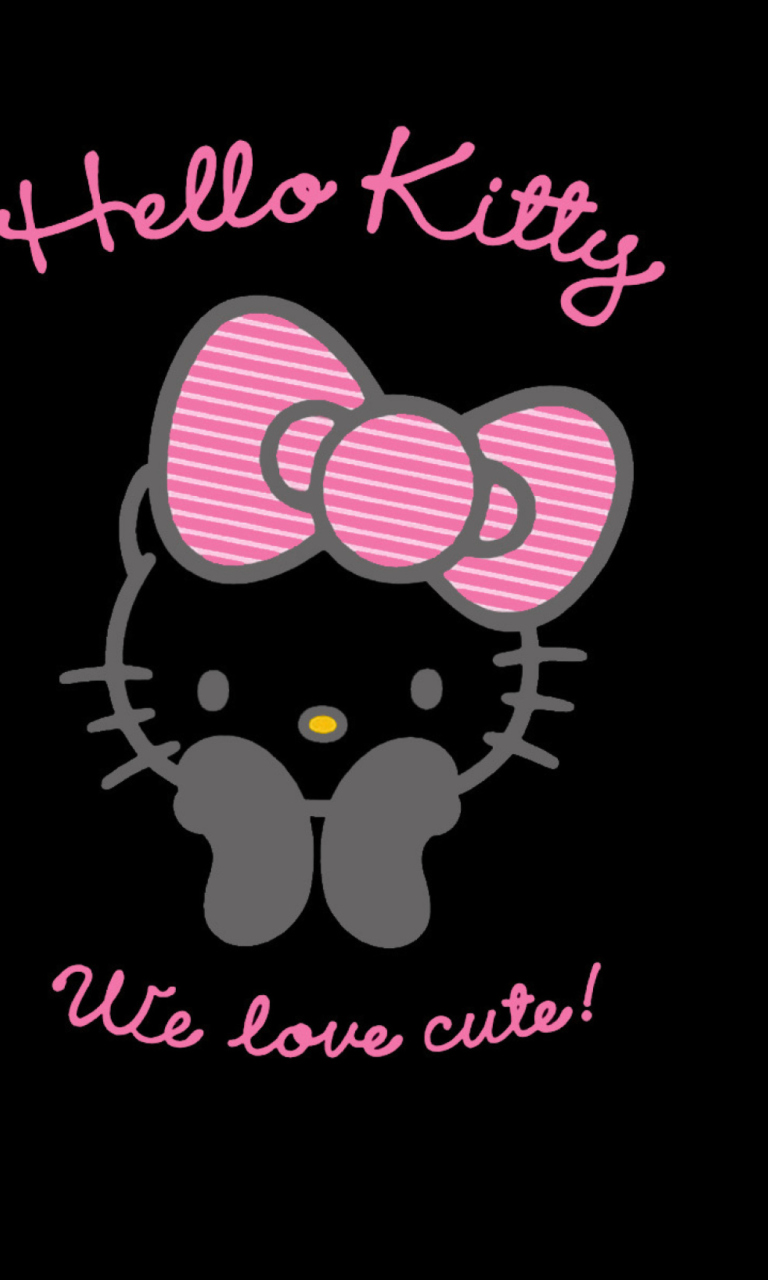 Sfondi Black Hello Kitty 768x1280