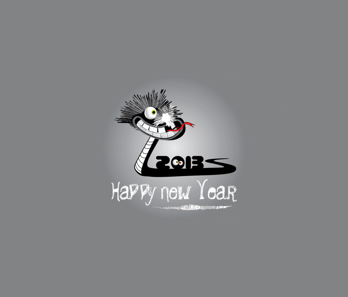 Обои Happy 2013 Snake Year 1200x1024