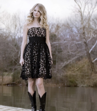 Taylor Swift Black Dress - Obrázkek zdarma pro 640x1136