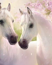 White Horse Painting wallpaper 176x220