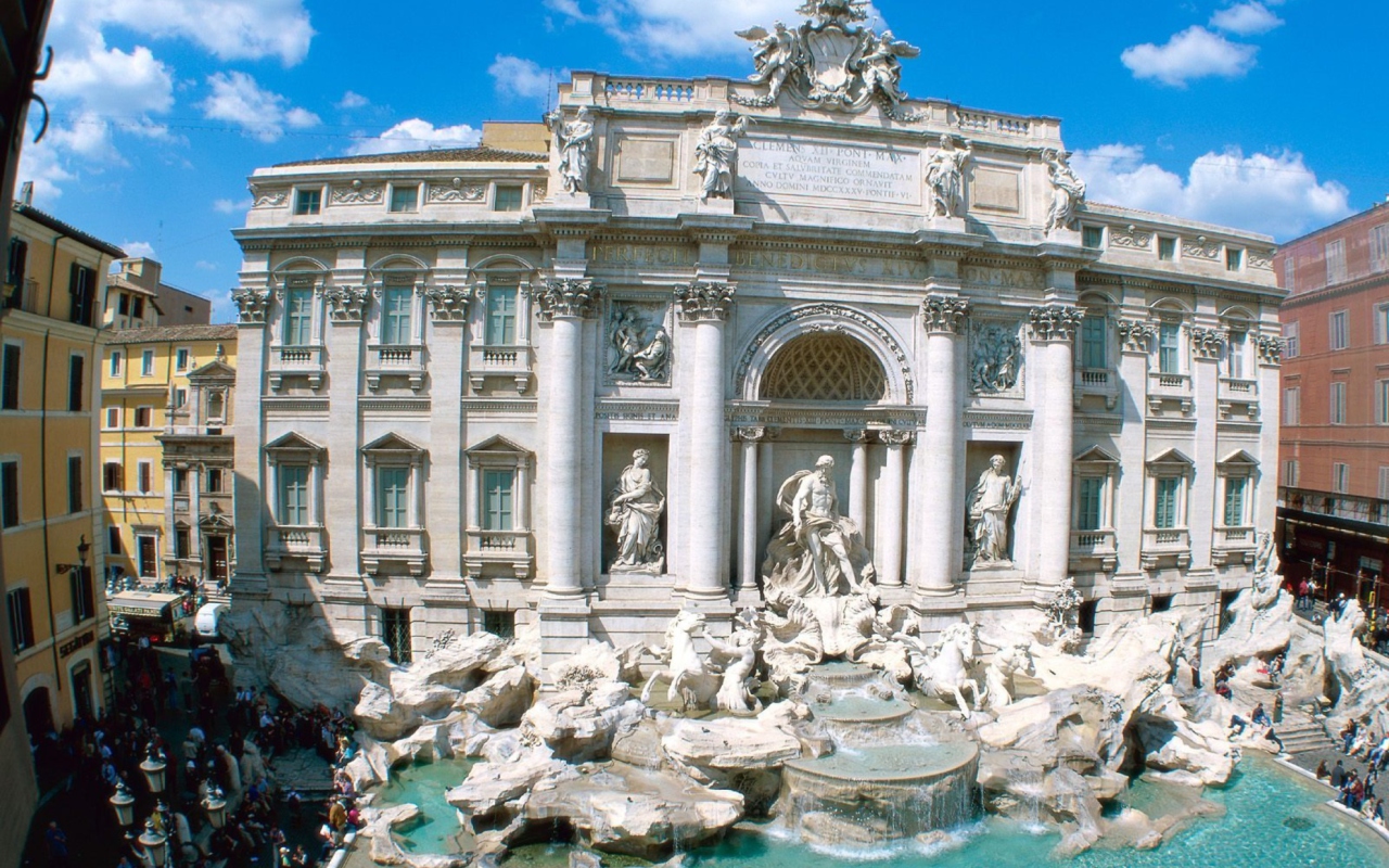 Trevi Fountain - Rome Italy wallpaper 1280x800