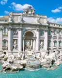 Das Trevi Fountain - Rome Italy Wallpaper 128x160