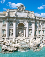 Das Trevi Fountain - Rome Italy Wallpaper 176x220
